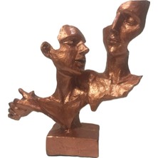 Şans Hediyelik Sevgili Mask Biblo Dekoratif Obje 23X23CM Bakır