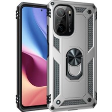 Xiaomi Poco F3 Kılıf Sofya Yüzüklü Silikon Kapak - GÜMÜŞ-(5796) - DE0024-5JRLV6