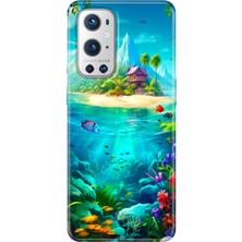 Grabono Oneplus 9 Pro Kılıf Renkli Özel Temalı Desenli Silikon Tpu Island
