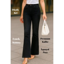 Cedy Denım Kadın 5 Cep Düşük Bel Ispanyol Paça Skinnyfit Esnek Jean Pantolon C619