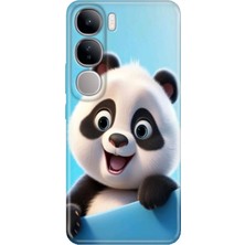 Grabono Vivo V40 Lite Kılıf Renkli Esnek Baskı Silikon Özel Temalı Desenli Panda