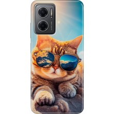 Grabono Xiaomi Redmi Note 11E Kılıf Renkli Özel Temalı Desenli Silikon Tpu Cat