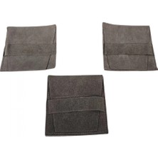 Özer Kutu Kadife (Kemerli)Süet Kese Antrasit 10 Adet 8x8 Boy Takı, Altın Kesesi