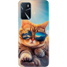 Grabono Oppo A16 Kılıf (CPH2269) Uyumlu Silikon Tasarım Stok Cat