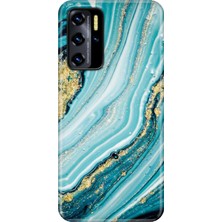 Grabono Reeder P13 Blue 2021 Kılıf Desenli Kapak Silikon Cover Simli Taş