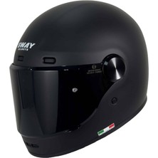 Sway V6 Full Face Motosiklet Kaskı Mat Siyah