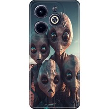 Grabono Infinix Hot 40 Pro / Infinix Hot 40 Kılıf Temalı Baskılı Desenli Resimli Silikon Ufo