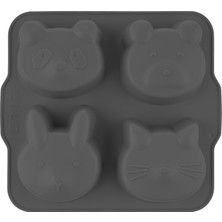 Moki Silikon Muffin Kek Kalıbı Platinium Gri