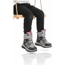 Cool Gri Cırtlı Kaymaz Taban Unisex Çocuk Bot Hilly P