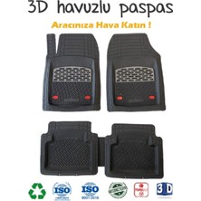 Ekolmaks Renault Express 2021 Model Uyumlu 3D Havuzlu Universal Paspas Siyah Krom Karbon