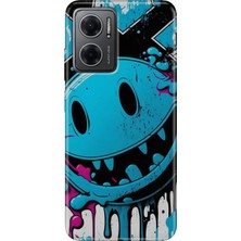 Grabono Xiaomi Redmi Note 11E Kılıf Renkli Özel Temalı Desenli Silikon Tpu Vintage Wall