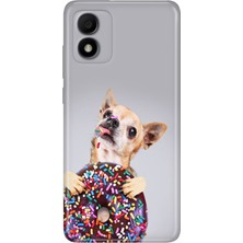 Grabono Tcl 303 Kılıf Silikon Renkli Phone Case Donut Dog