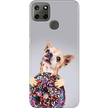 Grabono Realme C21Y - Realme C25Y Kılıf Renkli Tpu Uv Baskılı Desenli Silikon Donut Dog