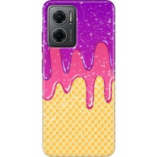Grabono Xiaomi Redmi Note 11E Kılıf Renkli Özel Temalı Desenli Silikon Tpu Krema