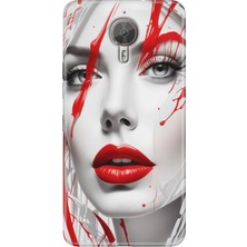 Grabono General Mobile Gm 5 Plus Kılıf Desenli Trend Silikon Lady
