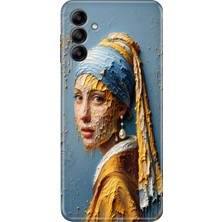 Grabono Samsung Galaxy M14 Uyumlu Kapak Kılıf Tasarım Esnek Silikon Inciküpeli