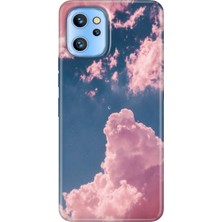 Grabono Reeder S19 Max Pro Kılıf Desenli Temalı Baskılı Silikon Kapak Pembe Bulut