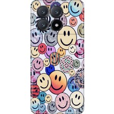 Grabono Xiaomi Poco X6 Pro Kılıf Kılıf Renkli Esnek Silikon Temalı Desenli Tpu Emojix