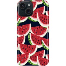 Grabono iPhone 13 - 14 Kılıf Renkli Tpu Uv Baskılı Desenli Silikon Karpuz
