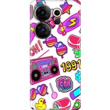 Grabono Tecno Camon 20 Premier 5g Kılıf (CK9N) Uyumlu Desenli Silikon 90'lar