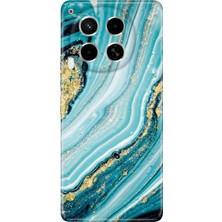 Grabono Tecno Camon 30 Kılıf (Cl6) Uyumlu Silikon Desenli Kapak Simli Taş