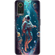 Grabono General Mobile Gm 22 Pro Kılıf Renkli Desenli Baskı Silikon Astronot