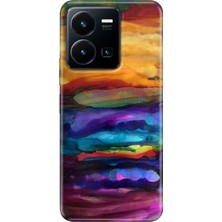 Grabono Vivo Y22S -Y35 Kılıf Renkli Tpu Uv Baskılı Desenli Silikon Sulu Boya