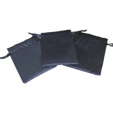 Özer Kutu Saten & Parlak Kese Lacivert 25 Adet 9X12 cm Takı, Altın Kesesi (Ipli & Büzgülü)