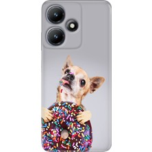 Grabono Infinix Hot 30 Kılıf Baskılı Esnek Silikon Kapak Donut Dog