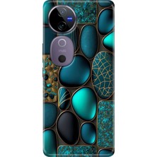 Grabono Vivo V40 Kılıf Desenli Temalı Esnek Silikon Marble