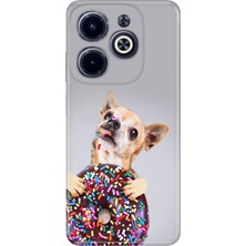 Grabono Infinix Hot 40 Pro / Infinix Hot 40  Kılıf Temalı Baskılı Desenli Resimli Silikon Donut Dog