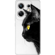 Grabono Infınıx Zero 30 4g Kılıf Renkli Desenli Baskı Silikon Kedi Bakışı