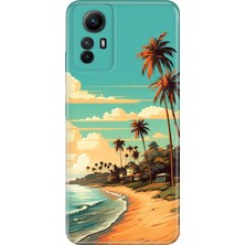 Grabono Xiaomi Redmi Note 12S Kılıf Renkli Desenli Baskı Tasarım Silikon Malibu