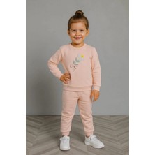 İklimix Papatya Nakışlı 2'ip Eşofman Takımı