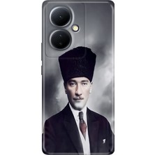 Grabono Vivo V29 Lite 5g Kılıf Renkli Desenli Özel Baskı Tasarım Silikon Atatürk