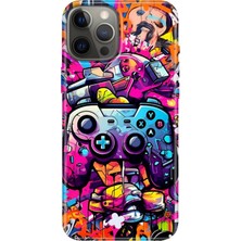 Grabono Apple iPhone 12 Pro Kılıf Tasarım Baskılı Silikon Gamer