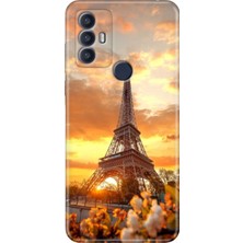 Grabono Tcl 30 Se Kılıf Desenli Silikon Renkli Tpu Uv Eyfel