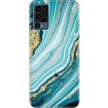 Grabono General Mobile Gm 23 Kılıf Desenli Baskı Tpu Silikon Uv Simli Taş