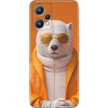 Grabono Realme 9 Pro Kılıf (RMX3472) Uyumlu Renkli Baskılı Desenli Stil Bear