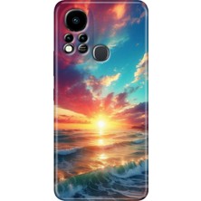 Grabono Infinix Hot 11S Uyumlu Kılıf Renkli Tpu Silikon Okyanus