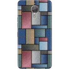 Grabono General Mobile Gm 5 Plus Kılıf Desenli Trend Silikon Jean Pattern