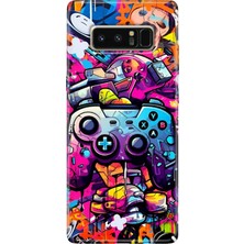 Grabono Samsung Galaxy Note 8 Kılıf Renkli Temalı Desenli Tpu Note8 Silikon Gamer