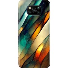 Grabono Xiaomi Poco X3 Nfc - X3 Pro Kılıf Kılıf Renkli Esnek Silikon Temalı Desenli Tpu Flora Mermer