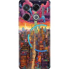 Grabono Infinix Gt 20 Pro Kılıf Kılıf Renkli Esnek Silikon Temalı Desenli Tpu Retro Newyork