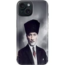 Grabono iPhone 13 - 14 Kılıf Renkli Tpu Uv Baskılı Desenli Silikon Atatürk