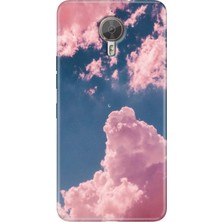 Grabono General Mobile Gm 5 Plus Kılıf Desenli Trend Silikon Pembe Bulut