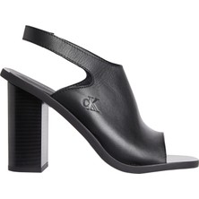 Calvin Klein Kadın Siyah Calvin Klein Heel Slıng Sandal L Kadın Siyah Sandalet