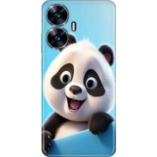 Grabono Realme C55 Kılıf Renkli Desenli Baskı Silikon Uv Panda