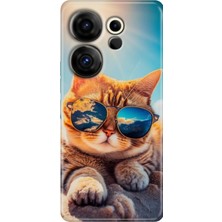 Grabono Tecno Camon 20 Premier 5g Kılıf (CK9N) Uyumlu Desenli Silikon Cat