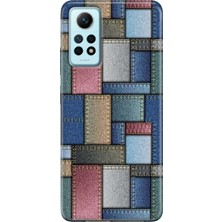 Grabono Xiaomi Redmi Note 12 Pro 4g Kılıf Renkli Desenli Baskı Tasarım Silikon Jean Pattern